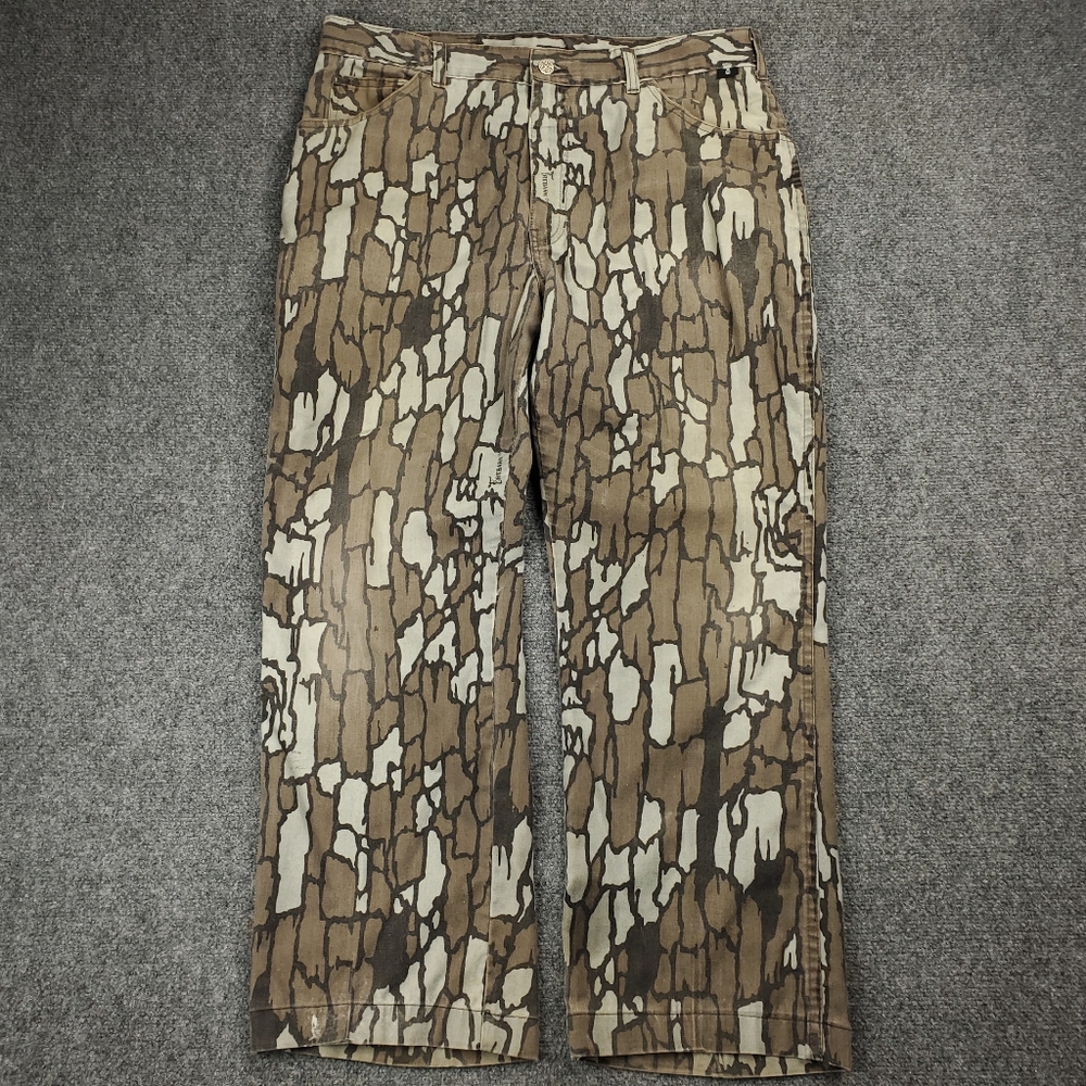 Vintage 90s 10X Trebark Camo Pants Mens 38 Canvas Hunting Camouflage
